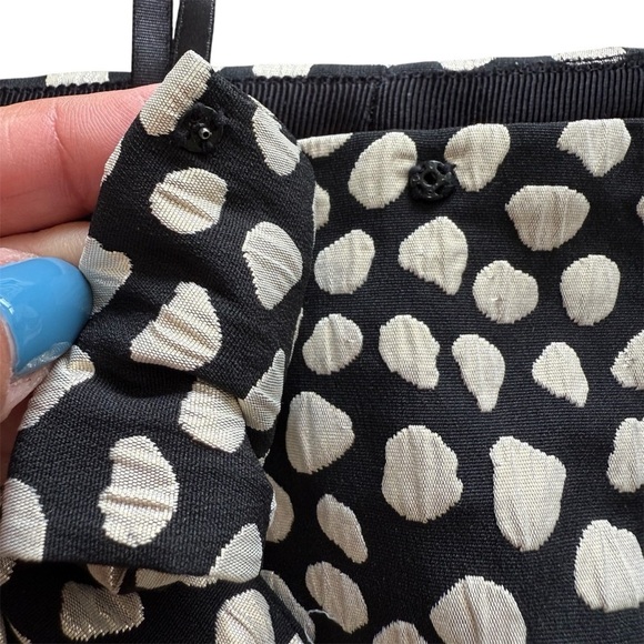 J. Crew Metallic Gold & Black Pebble Print Mini Skirt Size 8 - Picture 13 of 16